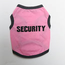 2 Pack Cotton Pet Vest with Security Print - Black with Yellow Trim & Pink with Black Trim - Breathable Summer Tank Top for Small Dogs Size S