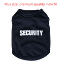 2 Pack "SECURITY" Pet Vest Set - 1 Black & 1 Yellow with Orange Trim - Breathable Cotton Dog T-Shirt Summer Apparel - Size XL (Chest 56cm)