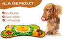 Interactive Dog Snuffle Mat Bone Shape 64x43cm - Slow Feeder & Foraging Puzzle Toy - Golden Yellow Fleece Nosework Pad for Anxiety Relief & Mental Stimulation