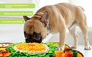 Interactive Dog Snuffle Mat Bone Shape 64x43cm - Slow Feeder & Foraging Puzzle Toy - Golden Yellow Fleece Nosework Pad for Anxiety Relief & Mental Stimulation