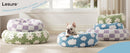 50cm Round Pet Bed Blue Sky & Clouds Design - Soft Plush Donut Cuddler for Small Dogs & Cats - Calming Anxiety Relief & All-Season Comfort