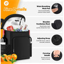 Large 45 Can Insulated Cooler Backpack for Picnic, Beach, and Camping in Australia - 36H Cooling, Waterproof Oxford Cloth, Black