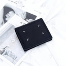 Women's Genuine Leather Bi-fold Wallet - Slim Short Purse with Coin Pocket & RFID Blocking - Soft Cowhide Minimalist Card Holder - Black