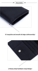 Women's Genuine Leather Bi-fold Wallet - Slim Short Purse with Coin Pocket & RFID Blocking - Soft Cowhide Minimalist Card Holder - Pink