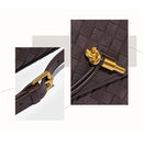 Retro Woven Baguette Handbag for Women Suede Texture PU Leather Shoulder Crossbody Bag Elegant Evening Clutch Sand color