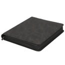 Premium Toploader Binder 9 Pocket 216 Capacity Trading Card Album Zippered PU Leather Storage Holder for Sports TCG & AFL Cards Black