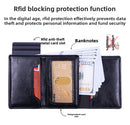 RFID Blocking Pop-Up Card Wallet with AirTag Holder - Crazy Horse Leather Style Aluminium Smart Wallet - Automatic Slider with Cash Slot - Vintage Black (AirTag Not Included)