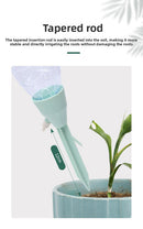 2 PCS Automatic Self-Watering Plant Spikes Adjustable Drip Irrigation System for Indoor Outdoor Garden Pots Holiday Care Green and White