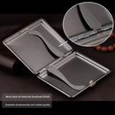 Genuine Leather Cigarette Case Holder 20 Stick Capacity Retro Vintage Style Stainless Steel Frame Pocket Box Mens Gift Black