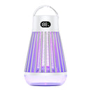 2-in-1 Rechargeable Mosquito Zapper & Camping Lantern - 2000V Electric Insect Killer with Smart Digital Display - 2000mAh Battery Portable Bug Trap for Outdoor Tent Patio & Home - IPX5 Waterproof - White