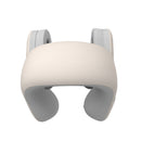 Smart 4-in-1 Travel Neck Pillow with ANC Headphones - Heated Vibration Massage & Bluetooth Audio - Memory Foam Support for Planes & Home - Beige