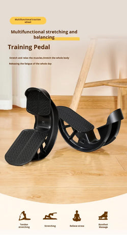 2 PCS Foot Rocker Calf Stretcher - Ankle & Lower Leg Stretching Board for Plantar Fasciitis & Achilles Relief - Anti-Slip Balance Wedge for Home & Office - Heavy Duty Black