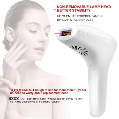 IPL Laser Hair Removal Handset for Women & Men - 900,000 Flashes Home Use Hair Remover Device for Face Body Bikini & Underarms - Painless & Effective Reduction - AU Plug Pink