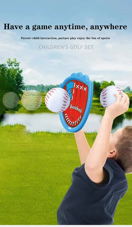 LED Light Up Toss and Catch Game Set - 2 Glowing Blue Paddles & 3 Sticky Basketball - Fun Outdoor Beach & Camping Toy for Kids & Adults - Includes Mesh Storage Bag