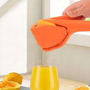 Foldable Manual Lemon Squeezer & Citrus Juicer - Portable Handheld Fruit Press for Fresh Orange & Lime Juice - Space Saving Kitchen Tool - Orange
