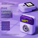 Kids Instant Print Camera with 3 Paper Rolls - Zero Ink Thermal Digital Camera & Video Recorder - 1080P Dual Lens Selfie Toy for Boys & Girls - Purple