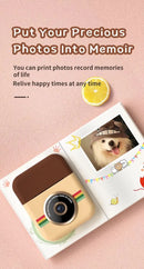 Kids Instant Print Camera with 3 Paper Rolls - Zero Ink Thermal Digital Camera & Video Recorder - 1080P Dual Lens Selfie Toy for Boys & Girls - Blue