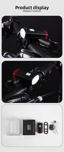 2 PCS USB Rechargeable Mini Bike Lights - Aluminium LED Front & Rear Safety Lamp Set - 150 Lumen High Brightness Flashlight for Helmet & Handlebar - IPX8 Waterproof - Black