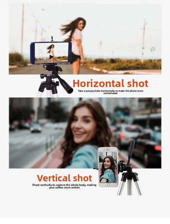 110cm Lightweight Camera & Phone Tripod Stand - Portable Aluminium Travel Tripod with 3-Way Head, Bubble Level & Universal Smartphone Holder - 3110 Adjustable Mount for Live Stream & Vlogging - Black and Silver