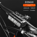 EOS610 1000 Lumen Anti-Glare Bike Light with Single Bracket Mount - USB Rechargeable LED Headlight 2000mAh - Waterproof Aluminium Horizontal Front Lamp for MTB & Road