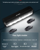 EOS610 1000 Lumen Anti-Glare Bike Light with Single Bracket Mount - USB Rechargeable LED Headlight 2000mAh - Waterproof Aluminium Horizontal Front Lamp for MTB & Road