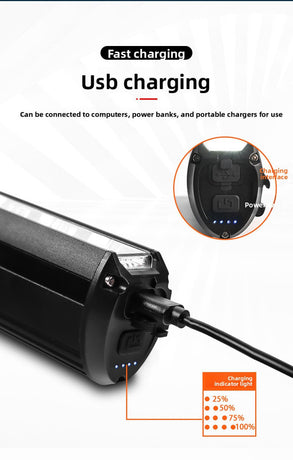 EOS610 1000 Lumen Anti-Glare Bike Light with Single Bracket Mount - USB Rechargeable LED Headlight 2000mAh - Waterproof Aluminium Horizontal Front Lamp for MTB & Road