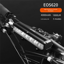 EOS620 1800 Lumen High Power Bike Light with Stable Dual Bracket Mount - 4000mAh Long Life Battery USB Rechargeable - Anti-Glare Aluminium LED Headlight for MTB & Commuting