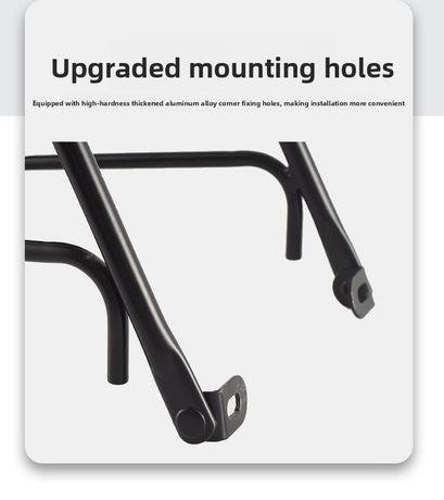 Universal Aluminium Bicycle Front Rack Carrier with Mounting Hose Clamps for MTB Fork Cargo Shelf Black