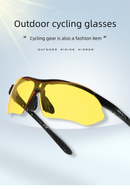 3 PCS Outdoor Cycling Sunglasses Sports Glasses Set Night Vision Yellow Brown Grey Lenses Running Fishing Driving UV Protection Unisex