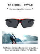 3 PCS Outdoor Cycling Sunglasses Sports Glasses Set Night Vision Yellow Brown Grey Lenses Running Fishing Driving UV Protection Unisex