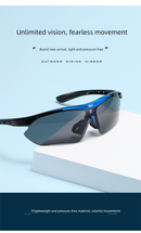 3 PCS Outdoor Cycling Sunglasses Sports Glasses Set Night Vision Yellow Brown Grey Lenses Running Fishing Driving UV Protection Unisex