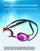 Red Swimming Goggles Mirrored Anti-Fog UV Protection Waterproof HD Silicone Seal Swim Glasses for Men Women Training