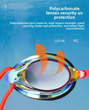 Red Swimming Goggles Mirrored Anti-Fog UV Protection Waterproof HD Silicone Seal Swim Glasses for Men Women Training