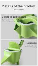 Manual Fruit Juicer Hand Press Citrus Squeezer Lemon Orange Lime Extractor Portable Food Grade PP Green Easy Clean Detachable for Home Camping