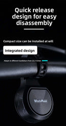 130dB Electric Bike Horn with Anti-Theft Alarm 4 Sound Modes Adjustable Volume USB Rechargeable Waterproof Bicycle Bell for MTB Road Scooter Black