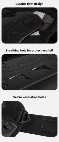 SULAITE CE Level 1 Certified Motorcycle Elbow Guards Long Forearm Protectors Silver Hard Shell Armour Quick Release for Motocross Dirt Bike