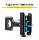 Universal Aluminium Motorcycle Phone Holder Rearview Mirror Mount 360 Rotation Anti-Shake M3 Metal for Motorbike Scooter Black