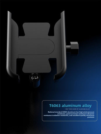 New M3 Aluminium Motorcycle Phone Holder Rearview Mirror Mount 360 Rotation Anti-Shake Metal Bracket for Scooter Motorbike 4-7 Inch Phones Black
