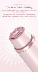 2-in-1 Electric Lady Shaver & Bikini Trimmer Dual Head Waterproof Wet & Dry Body Hair Remover Cordless Razor for Face Legs Underarms Pink