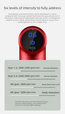 Mini Massage Gun Deep Tissue Percussion Muscle Massager Portable Handheld Quiet 6 Speeds 4 Heads Type-C Charging Electric Body Relaxer Tool Grey