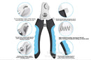 Pet Nail Clippers & File Set for Small Dogs Cats Stainless Steel Claw Trimmer with Safety Guard Non-Slip Handle Grooming Tool Black & Purple