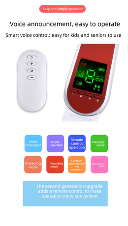 Electric EMS V-Face Shaping Massager Microcurrent Facial Lifting Device Double Chin Reducer with Remote Control & Heating Red
