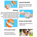 Yellow Durable TPU Smart Interactive Electric Pet Toy Ball - Automatic Bouncing Dog & Cat Chew Toy, Shaking Smart Activated