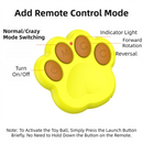 Yellow Durable TPU Smart Interactive Electric Pet Toy Ball With Remote - Automatic Normal & Crazy Mode Bouncing Dog & Cat Chew Toy, Remote Activated