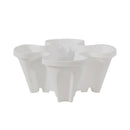 White 3-Tier Stackable Strawberry & Vegetable Planter with Mobile Wheel Tray - Space-Saving Vertical Gardening System