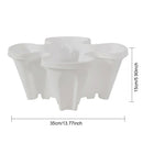 White 3-Tier Stackable Strawberry & Vegetable Planter with Mobile Wheel Tray - Space-Saving Vertical Gardening System