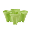 Green 3-Tier Stackable Strawberry & Vegetable Planter with Mobile Wheel Tray - Space-Saving Vertical Gardening System