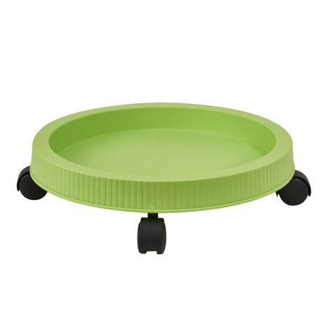 Green 3-Tier Stackable Strawberry & Vegetable Planter with Mobile Wheel Tray - Space-Saving Vertical Gardening System
