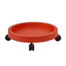 Red 3-Tier Stackable Strawberry & Vegetable Planter with Mobile Wheel Tray - Space-Saving Vertical Gardening System