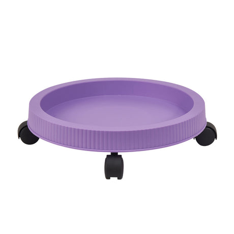 Purple 3-Tier Stackable Strawberry & Vegetable Planter with Mobile Wheel Tray - Space-Saving Vertical Gardening System
